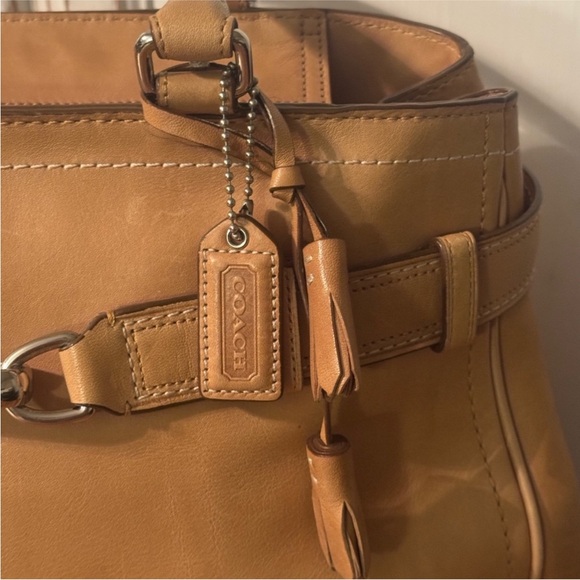 COACH Brown Leather Satchel Bag Purse Handbag - Picture 3 of 5